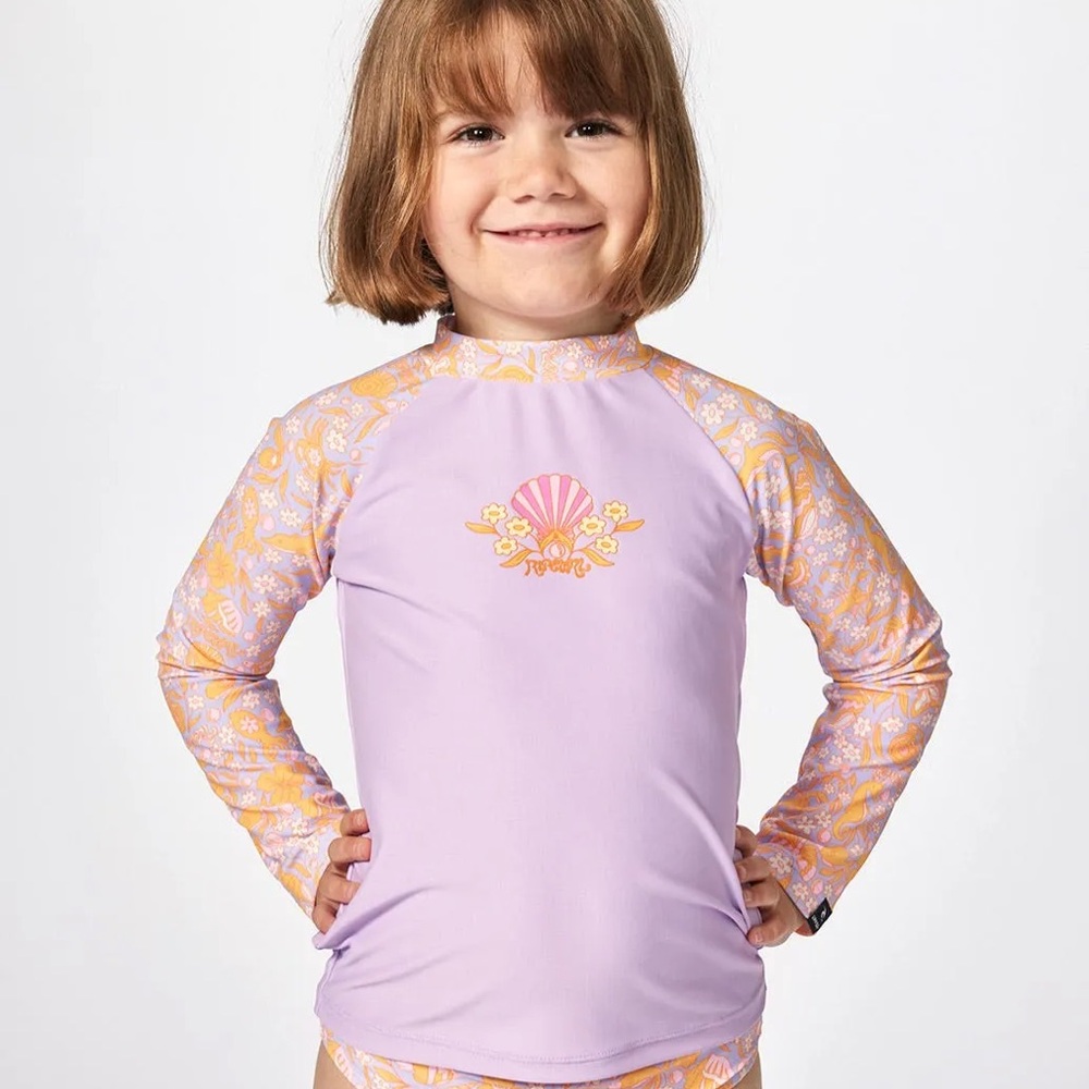 Rip Curl Purple and Orange Rashguard Sun Protection